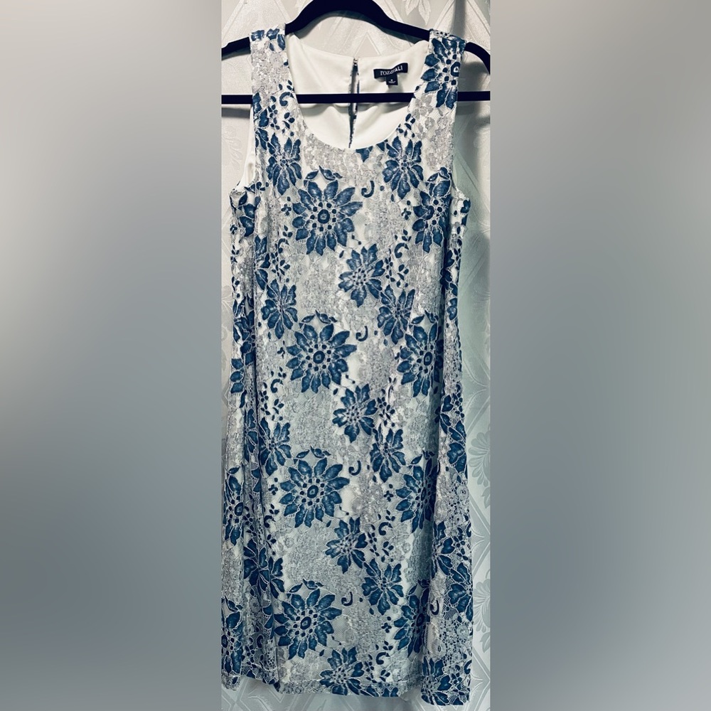 Beautiful Blue / White Dress. Like New.
